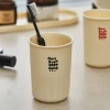 F37-1002 Mouthwash cup, cute printed mouthwash cup, simple and ins-style toothbrush cup without handle, couple toothbrush cup details Picture